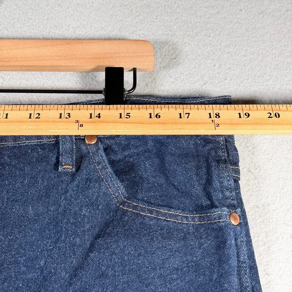 Wrangler 937STR Cowboy Cut Slim Fit Jeans Mens 38x32 Dark Wash‎ Straight Indigo